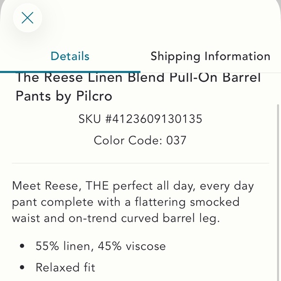 Pilcro Ivory Linen Blend Pants - Picture 5 of 9
